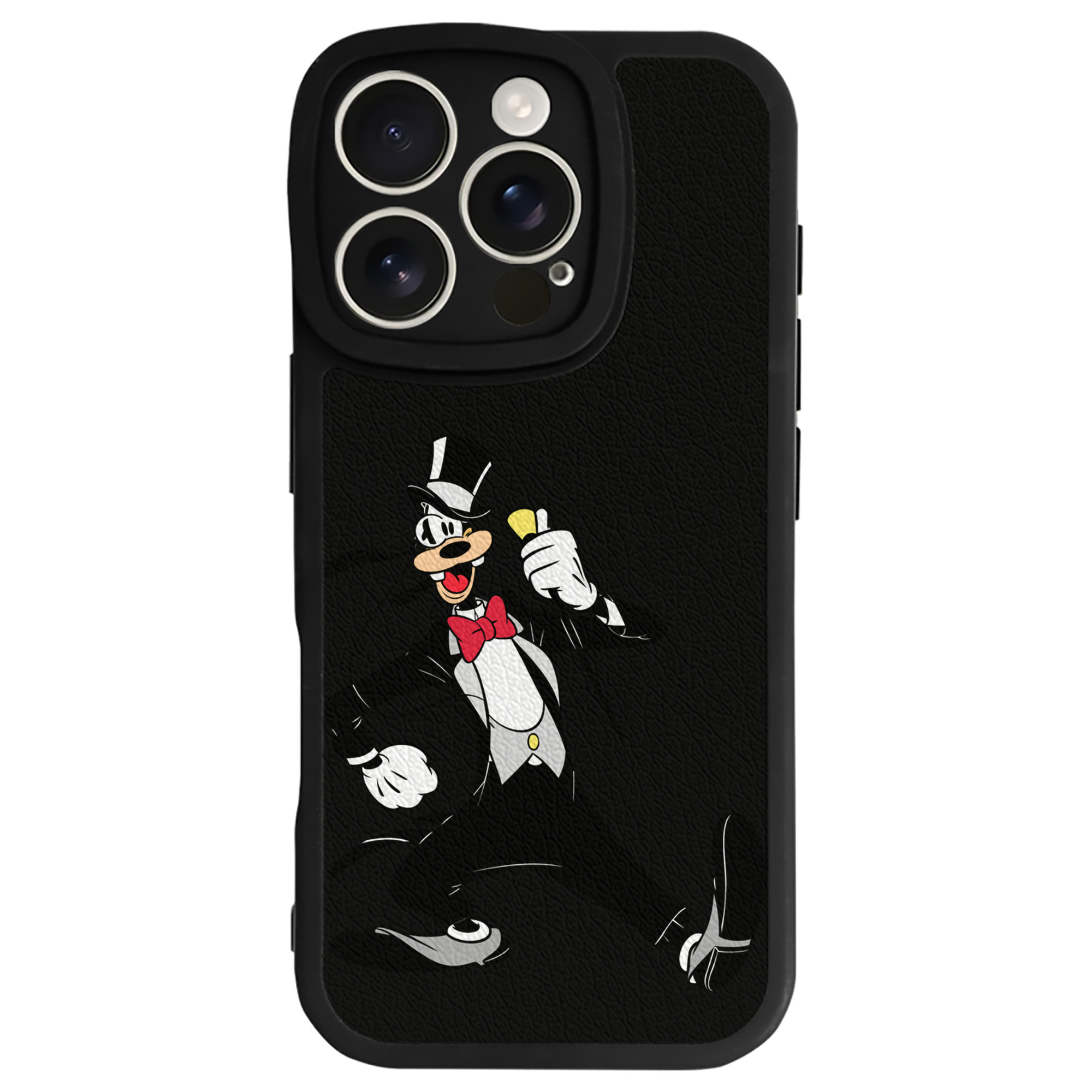 （画像用） ミッキーマウス Mickey Mouse 【iPhone 16シリーズ対応】シリコンスマホケース（レザー調） 材質：シリコン